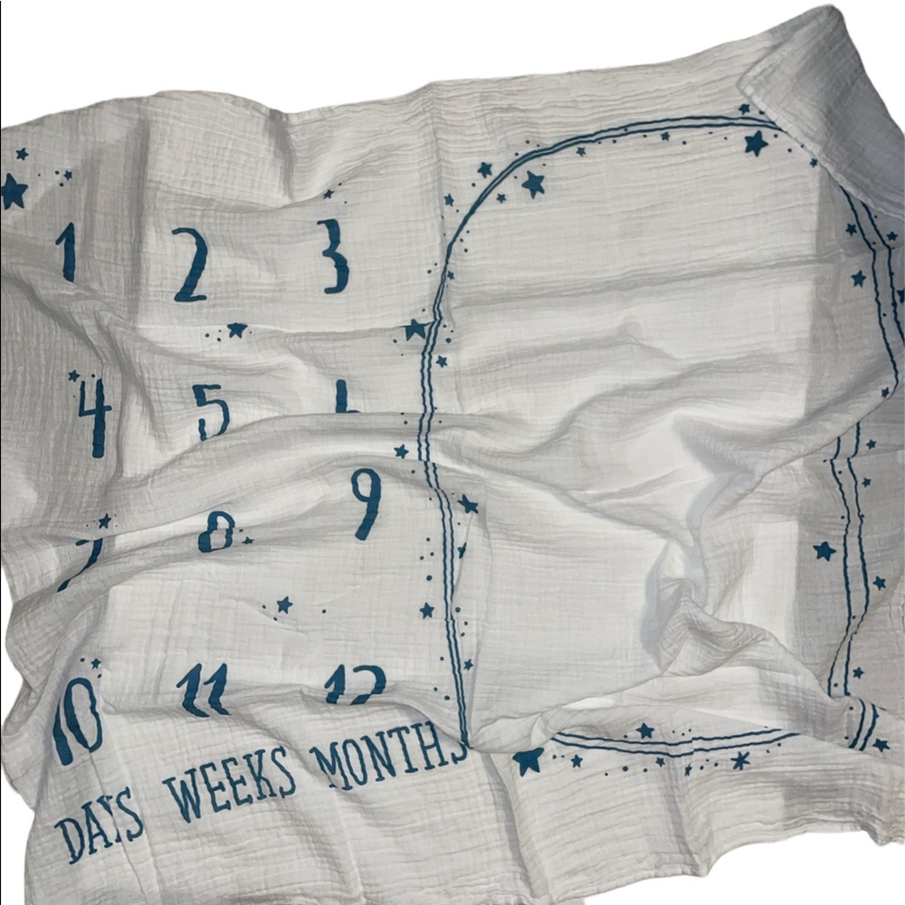 Muslin milestone blanket
